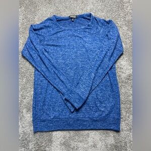 Women’s Blue Super Soft Buffalo Long Sleeve Wide Neck (S)